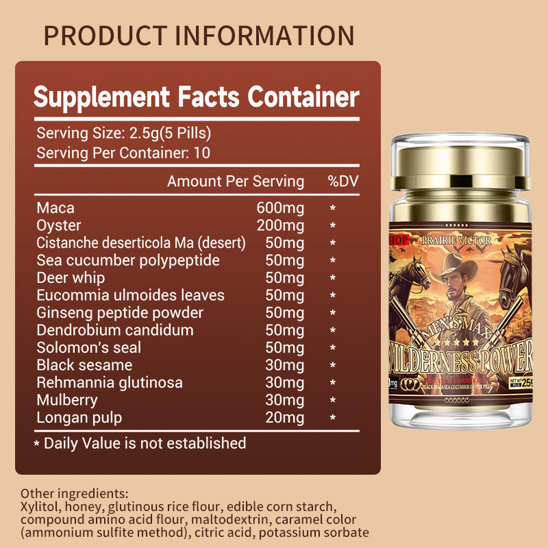 šFlash Saleā” Top Sellerā”DHOP Black Maca Sea Cucumber Oyster Pills: Premium Male Stamina, Vitality & Strength Booster-H