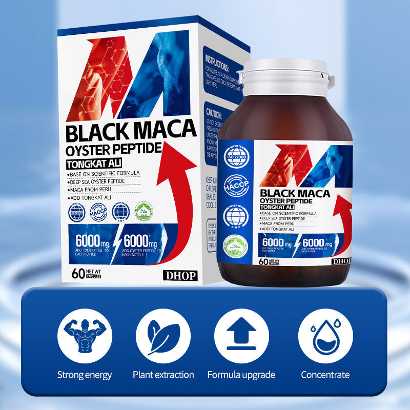 🏆Flash Sale⚡ 160K+ SOLD!✨DHOP Black Maca & Oyster Peptide: Ultimate Male Stamina & Vitality Booster-H