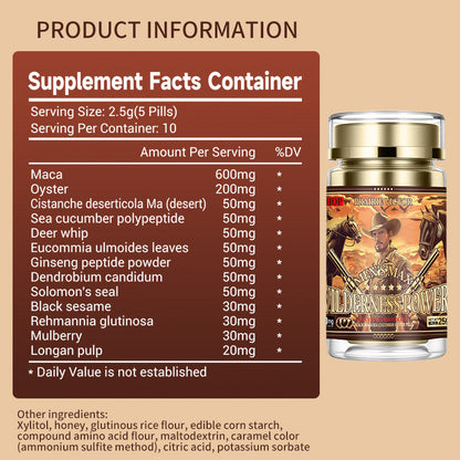 🏆Flash Sale⚡ Top Seller⚡DHOP Black Maca Sea Cucumber Oyster Pills: Premium Male Stamina, Vitality & Strength Booster-H