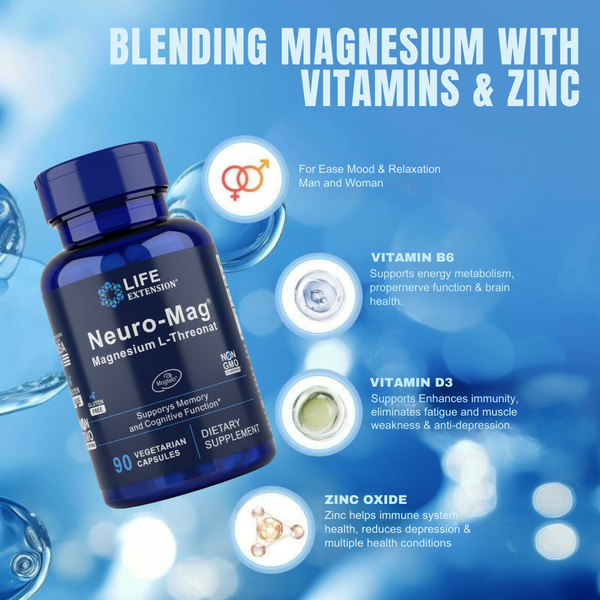 Magnesium L-Threonate | Unlock Your Brain’s Full Potential and End Brain Fog Forever-H