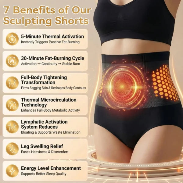 🥳2026 HOT SALE🥳💞50K+ SOLD!🌸🧘‍♀️ 50% OFF! Thermogenic Tummy Control Shorts-H